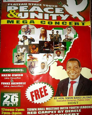 plateau state youth peace and unity concert