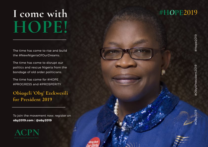 Oby Ezekwesili is Running for President in 2019 | Read her Reason Why