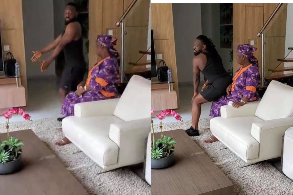 Timaya hilariously twerks for his mother (video)