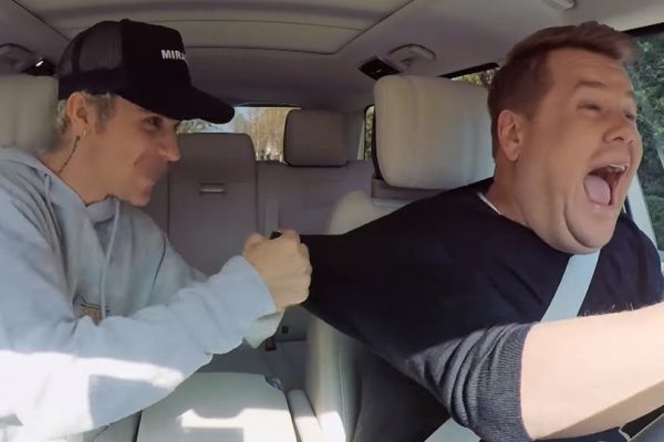 Justin Bieber gets Yummy with James Corden on “Carpool Karaoke”