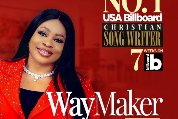 Sinach Celebrates No 1 on Billboard USA for Christian song writer for 7 weeks!