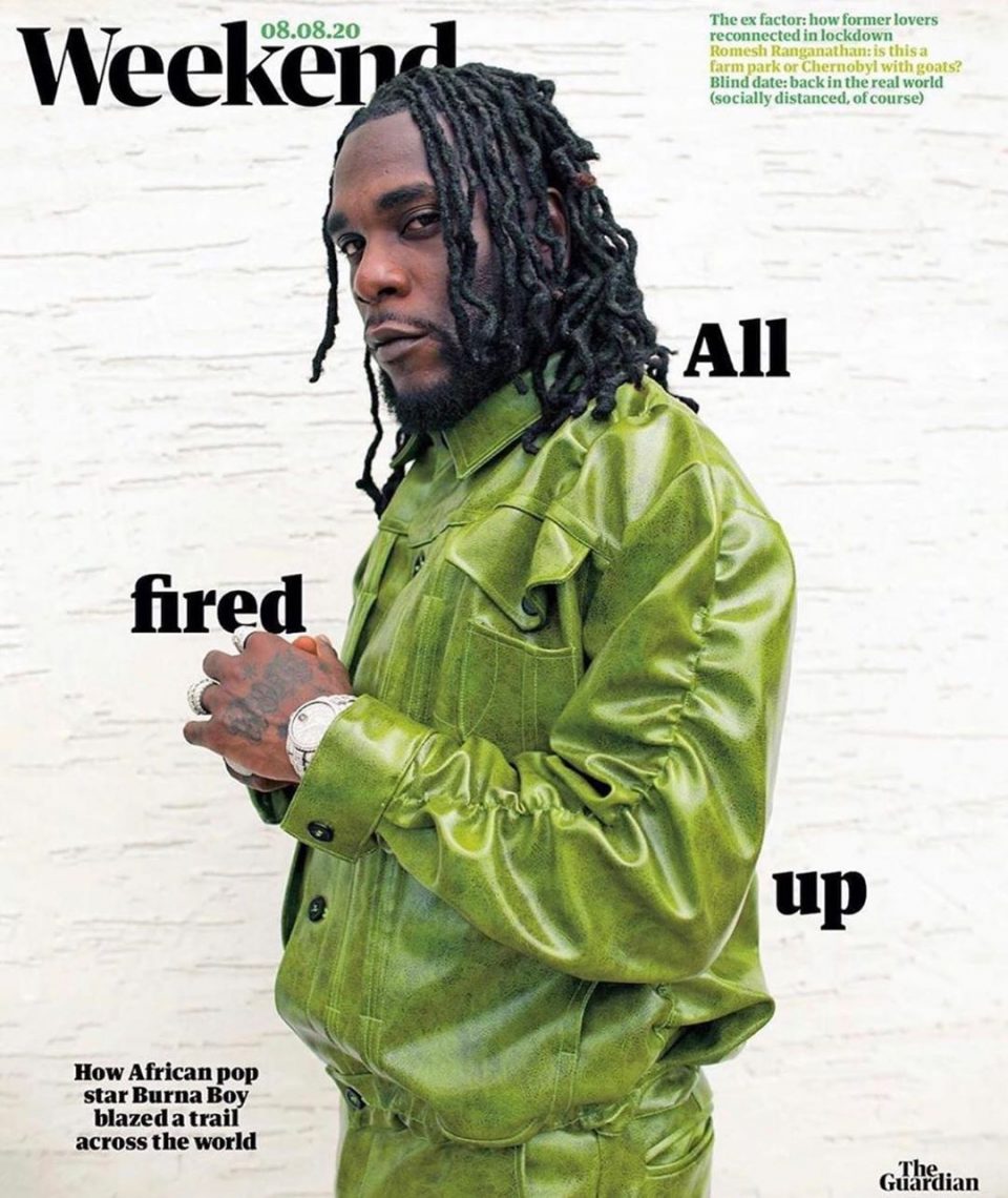 Burna Boy Wears Tokyo James & Weiz Dhurm Franklyn In New Guardian Weekend Feature