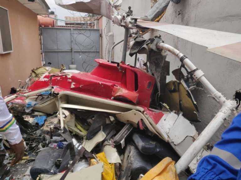 Helicopter crashes into building in Lagos, claims lives of two crew members