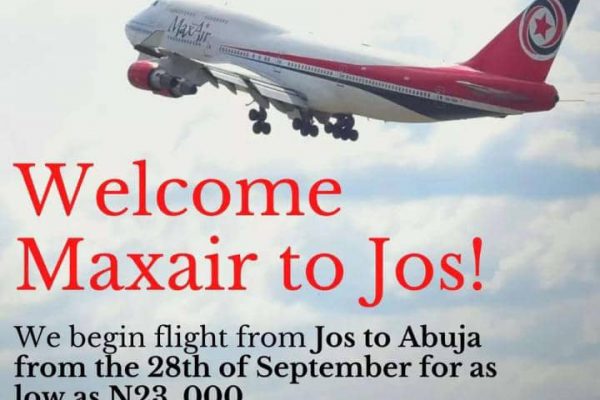 Max Air to Will Operate JOS-ABUJA Services this September