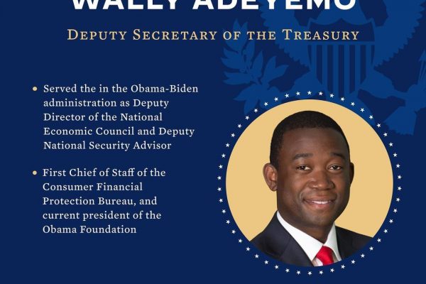 Nigerian-born Attorney Adewale ‘Wally’ Adeyemo nominated as Joe Biden’s Deputy Treasury Secretary