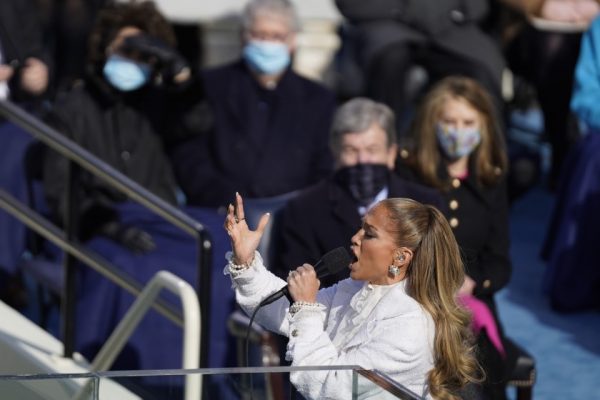 Jennifer Lopez performs patriotic medley with at Biden inaugural