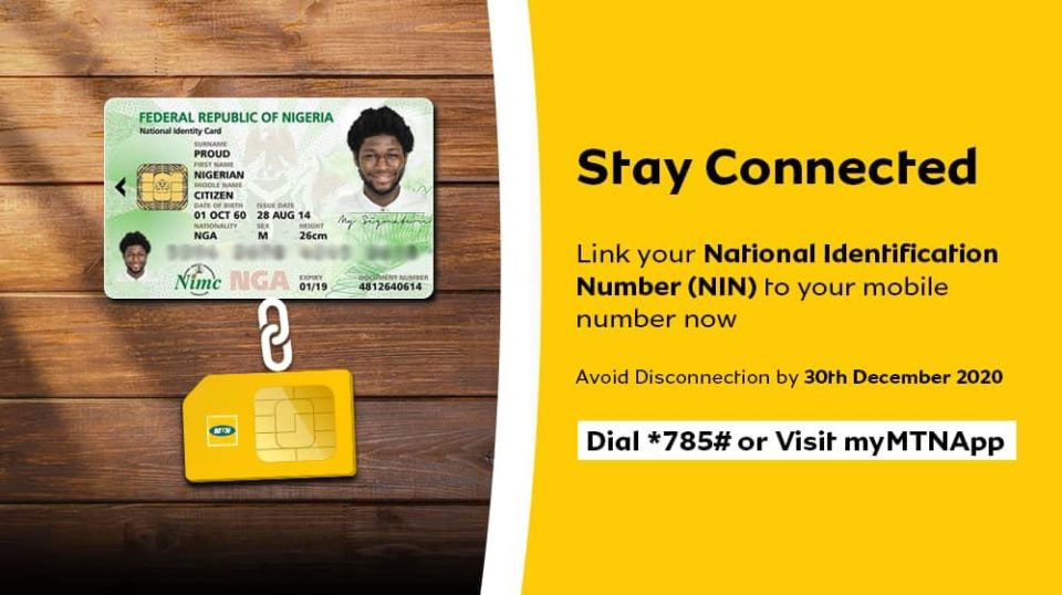 how to link nin to mtn